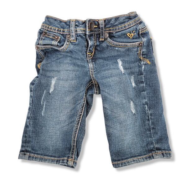 Justice Girls Distressed‎ Denim Bermuda Shorts Size 6R - Picture 1 of 5